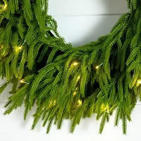 Nearly Natural Pre-Lit Wreath