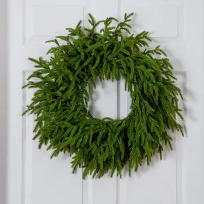 Nearly Natural Pre-Lit Wreath