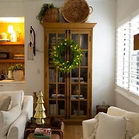 Nearly Natural Pre-Lit Wreath