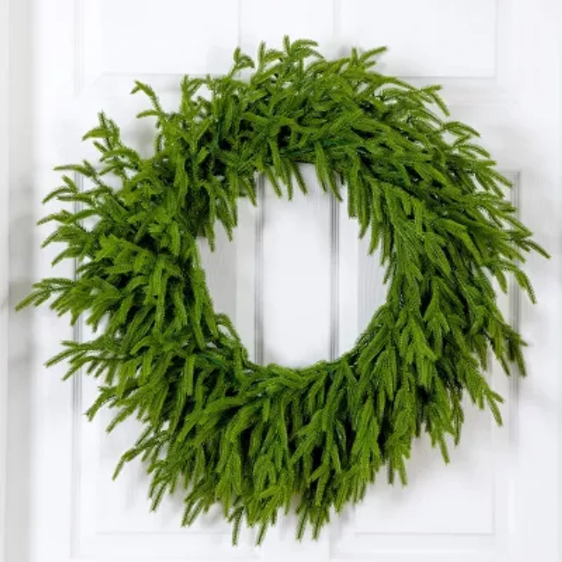 Nearly Natural Pre-Lit Wreath