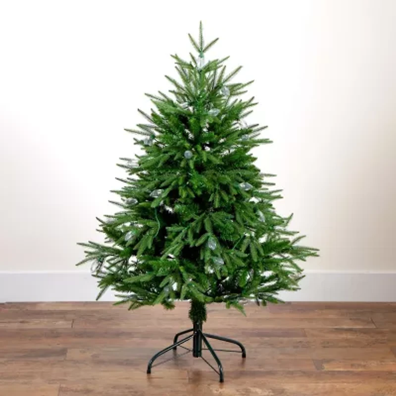 Nearly Natural 4 Foot Pre-Lit Multi-Function Lights Pine Christmas Tree