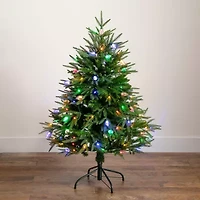 Nearly Natural 4 Foot Pre-Lit Multi-Function Lights Pine Christmas Tree