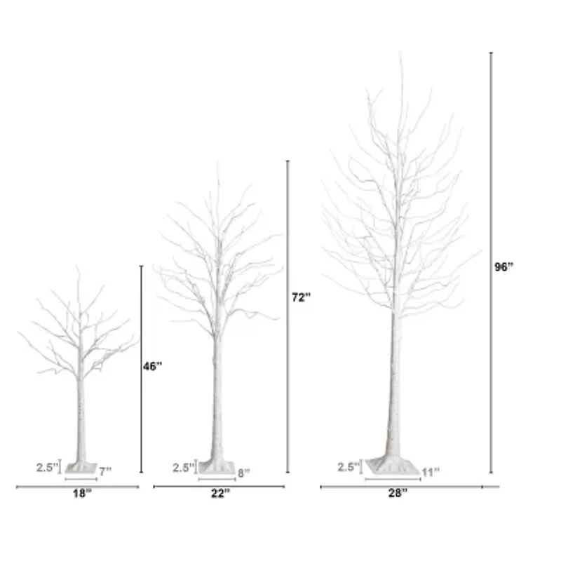 Nearly Natural 8 Foot Pre-Lit Birch Christmas Tree