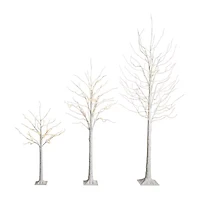 Nearly Natural 8 Foot Pre-Lit Birch Christmas Tree