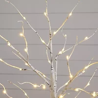 Nearly Natural 8 Foot Pre-Lit Birch Christmas Tree