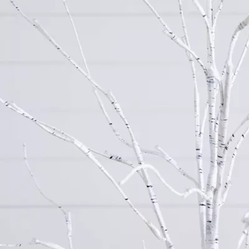 Nearly Natural 8 Foot Pre-Lit Birch Christmas Tree