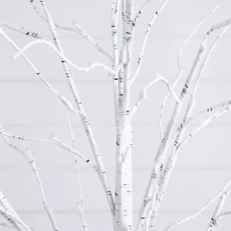 Nearly Natural 8 Foot Pre-Lit Birch Christmas Tree
