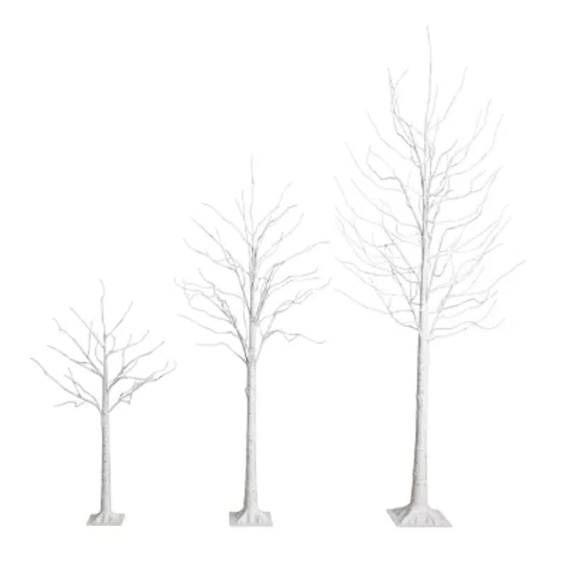Nearly Natural 8 Foot Pre-Lit Birch Christmas Tree