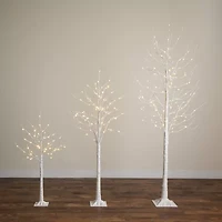 Nearly Natural 8 Foot Pre-Lit Birch Christmas Tree