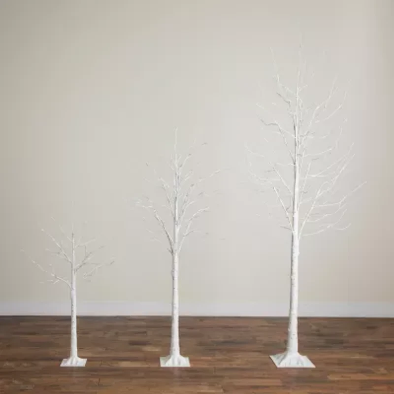Nearly Natural 8 Foot Pre-Lit Birch Christmas Tree