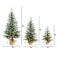 Nearly Natural 4 Foot Flocked Fir Christmas Tree