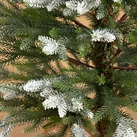 Nearly Natural 4 Foot Flocked Fir Christmas Tree