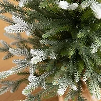 Nearly Natural 4 Foot Flocked Fir Christmas Tree