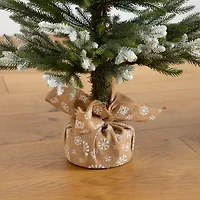 Nearly Natural 4 Foot Flocked Fir Christmas Tree