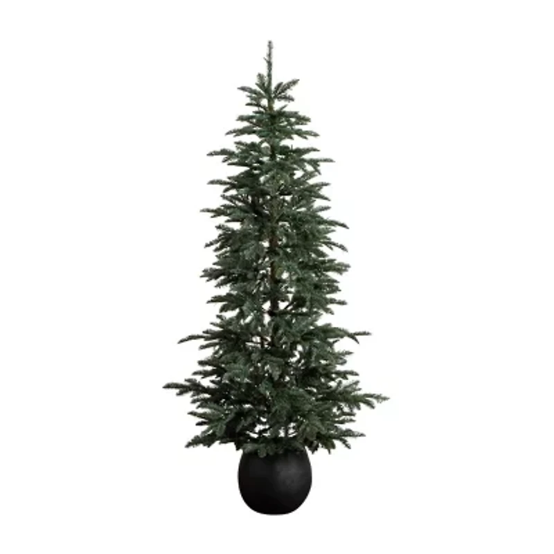 Nearly Natural 6 Foot Pre-Lit Pine Christmas Tree