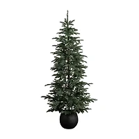 Nearly Natural 6 Foot Pre-Lit Pine Christmas Tree