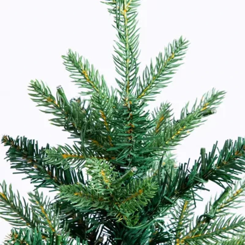 Nearly Natural 2 Foot Pre-Lit Timer Pine Christmas Tree