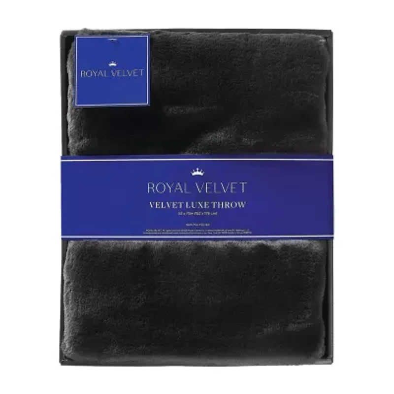 Royal Velvet Faux Fur Throw Gift Box Heavyweight