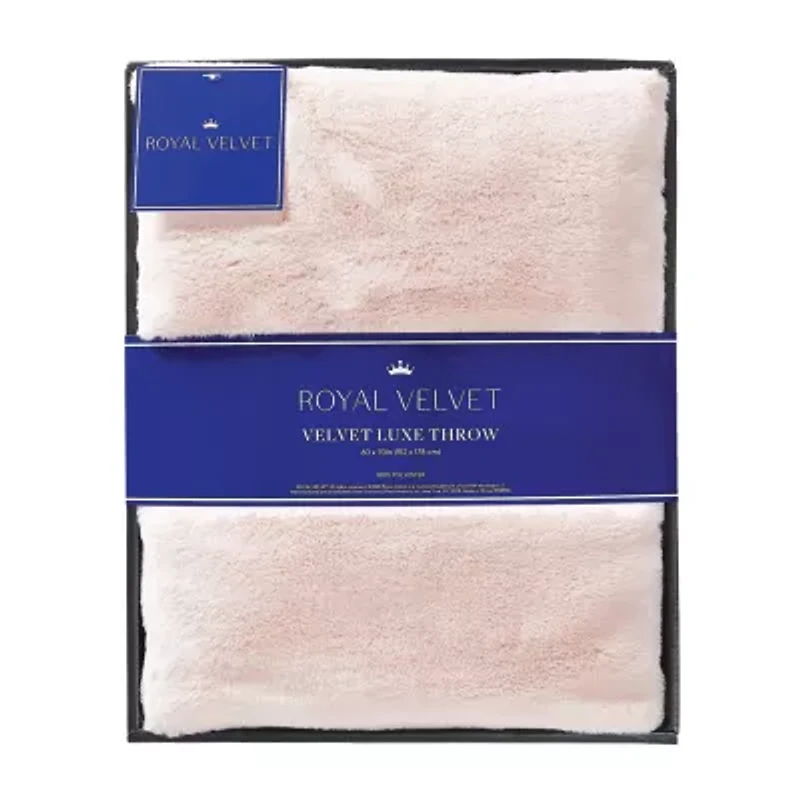 Royal Velvet Faux Fur Throw Gift Box Heavyweight