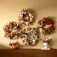 Linden Street Orange Rose Wreath