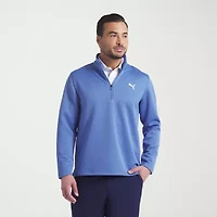 PUMA Mens Mock Neck Long Sleeve Active Quarter-Zip Pullover