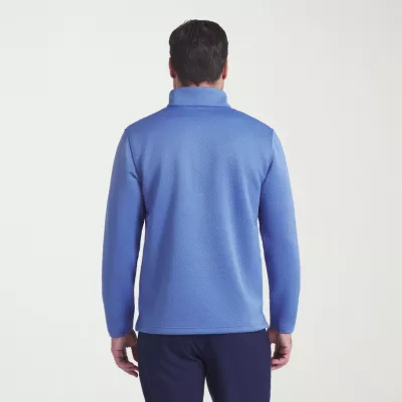 PUMA Mens Mock Neck Long Sleeve Active Quarter-Zip Pullover