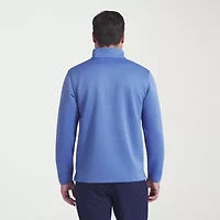 PUMA Mens Mock Neck Long Sleeve Active Quarter-Zip Pullover