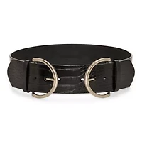 JS Jessica Simpson 2.5" Double Bucke Womens Belt