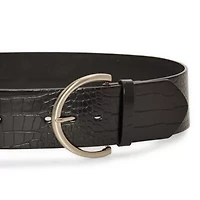 JS Jessica Simpson 2.5" Double Bucke Womens Belt