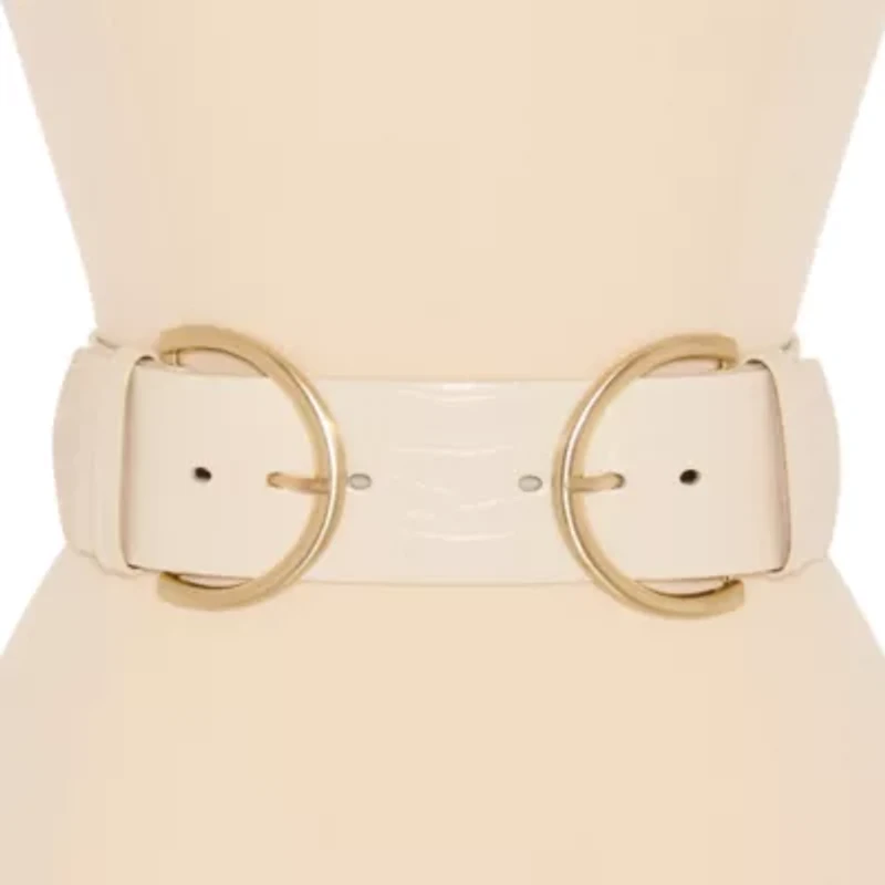 JS Jessica Simpson 2.5" Double Bucke Womens Belt