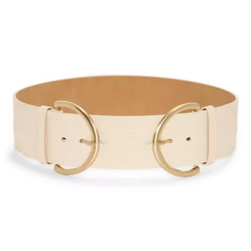 JS Jessica Simpson 2.5" Double Bucke Womens Belt
