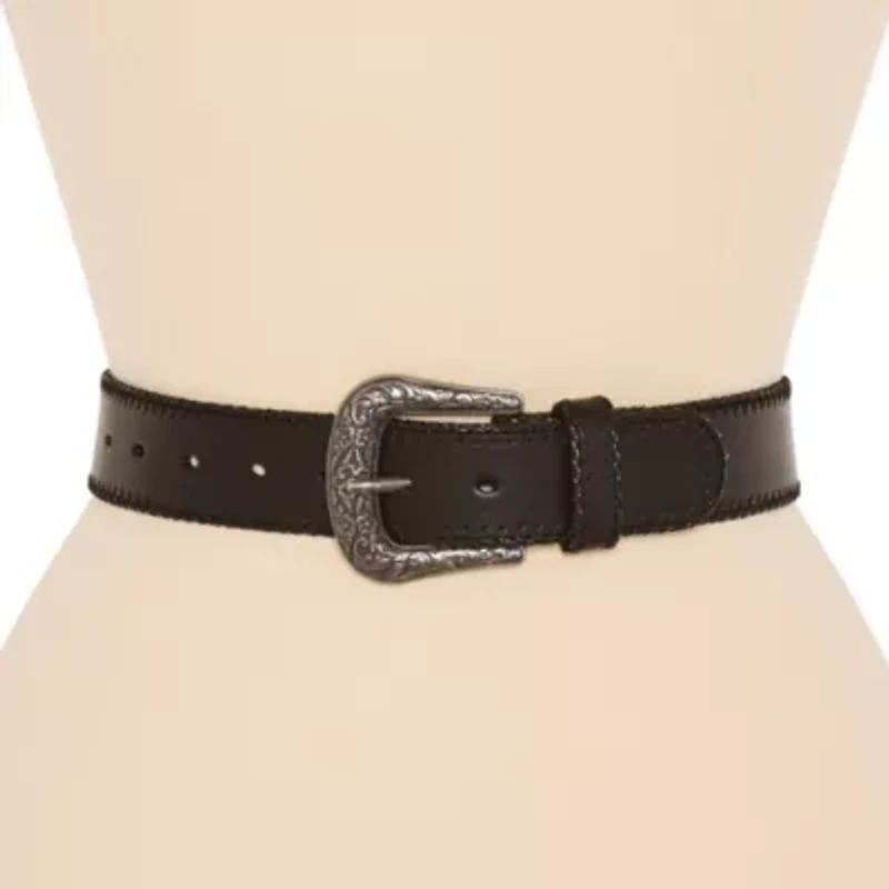 JS Jessica Simpson 1.5" Stitched Western Womens Belt