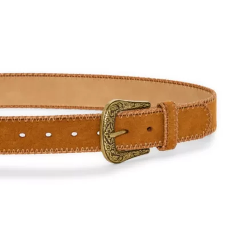 JS Jessica Simpson 1.5" Stitched Western Womens Belt