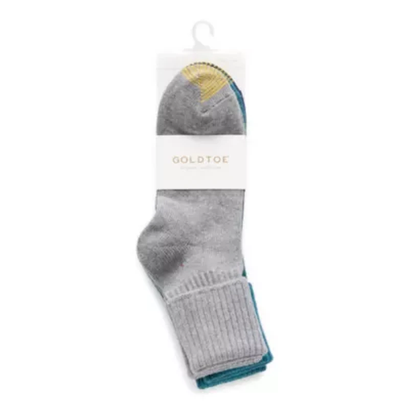 Gold Toe Midweight Womens Multi-Pack 3 Pair Turncuff Socks