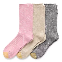 Gold Toe Super Soft Womens 3 Pair Crew Socks