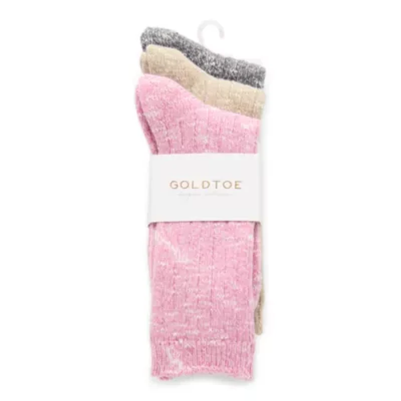 Gold Toe Super Soft Womens 3 Pair Crew Socks