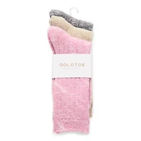Gold Toe Super Soft Womens 3 Pair Crew Socks