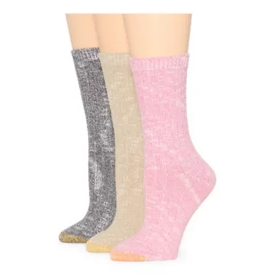 Gold Toe Super Soft Womens 3 Pair Crew Socks