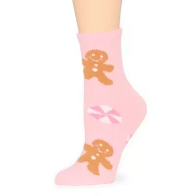 Mixit Holiday Cozy Womens 1 Pair Crew Socks