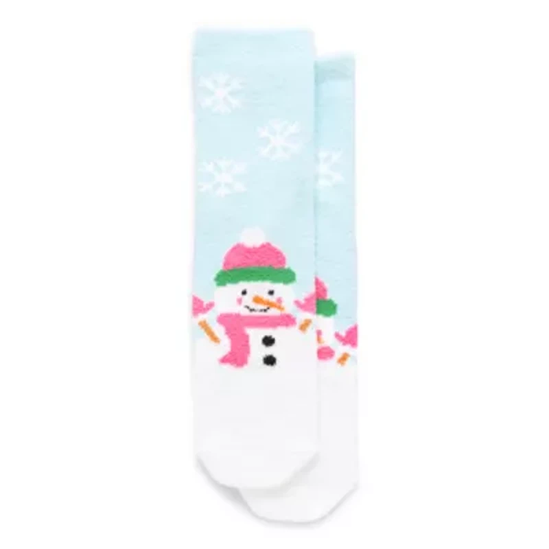 Mixit Holiday Cozy Womens 1 Pair Crew Socks