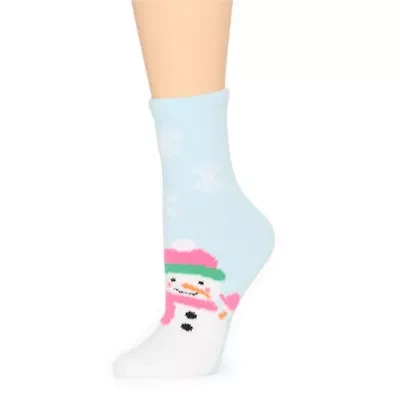 Mixit Holiday Cozy Womens 1 Pair Crew Socks