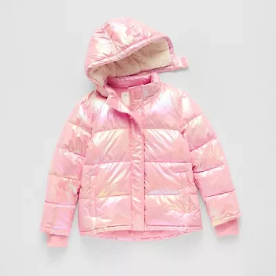 Thereabouts Little & Big Kid Girls Adaptive Water Resistant Easy-on + Easy-off Heavyweight Puffer Jacket