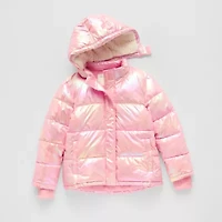 Thereabouts Little & Big Kid Girls Adaptive Water Resistant Easy-on + Easy-off Heavyweight Puffer Jacket