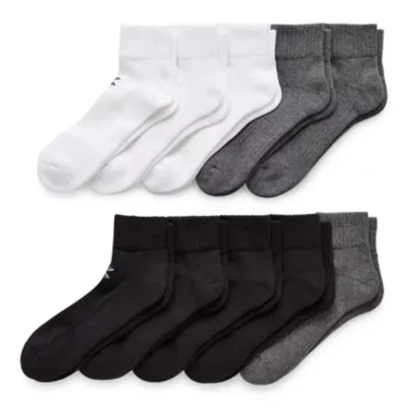 Xersion Quick-Dri Mens 10 Pair Quarter Ankle Socks