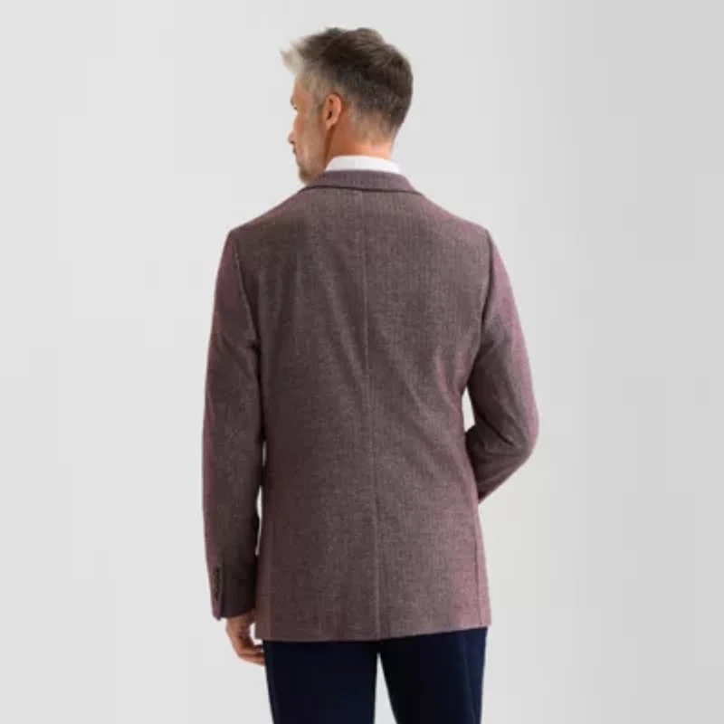 Stafford Herringbone Mens Classic Fit Sport Coat