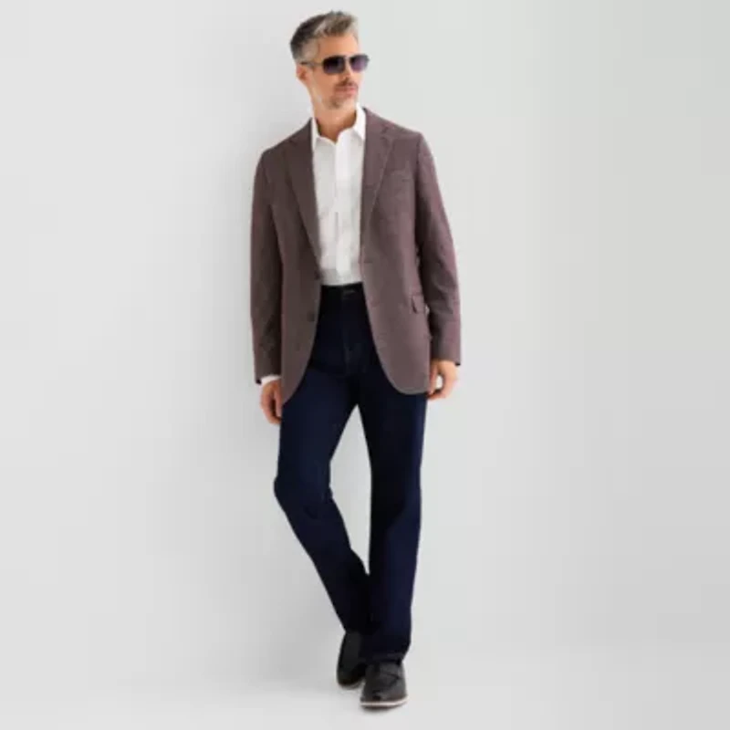 Stafford Herringbone Mens Classic Fit Sport Coat