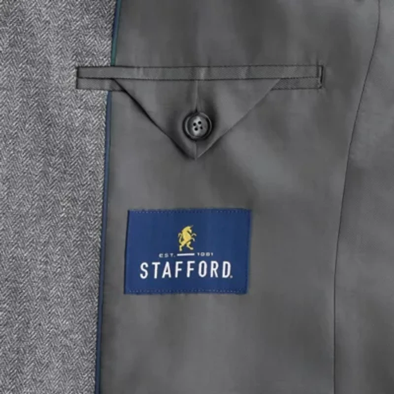 Stafford Herringbone Mens Classic Fit Sport Coat