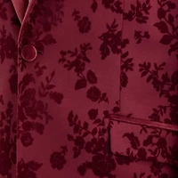 J. Ferrar Mens Floral Stretch Fabric Slim Fit Tuxedo Jacket