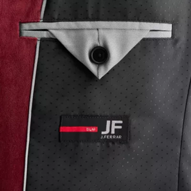 J. Ferrar Mens Floral Stretch Fabric Slim Fit Tuxedo Jacket