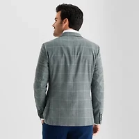 J. Ferrar Mens Plaid Slim Fit Sport Coat